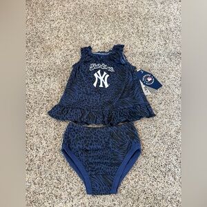 NWT MLB Genuine Merchandise New York Yankees Navy Playground Dress & Bloomers